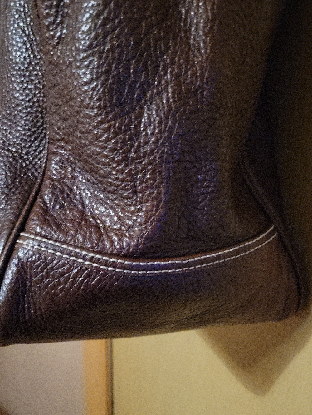 Vintage Dooney & Bourke Brown Pebble Leather Tote Ex-large - Picture 14 of 16